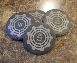 Fallout Vault-tec Vault Inspired Personalized Slate Drink Coaster - Set Of 4 Fallout Video Game Inspired Decor gift