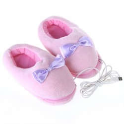 Usb Powered Feet Warming Slippers - Pink - Great For Winter