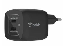Belkin Boostcharge Pro Dual 45W Usb-c Gan Wall Charger With Pps - Black
