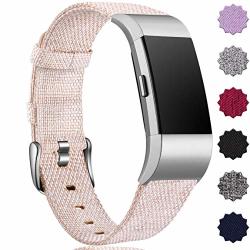 Maledan Bands Compatible With Fitbit Charge 2 And Charge 2 Hr Fitness Activity Tracker For Women Men Durable Woven Fabric Watch Band Replacement Accessories