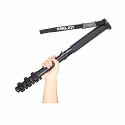 Professional Camera Monopod Walking Stick Aluminum 4 Section Adjustable Monopod For Camera With Unc 1 4" Or 3 8" Convertible Screw For Dslr Camera Video Camcorders