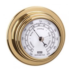 ANVI Barometer - Polished Brass & Lacquered - Circular 150X45MM