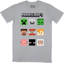 Minecraft - Niner - T-Shirt - Grey melange 9-10 Years
