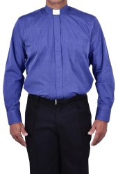 Clerical Cotton Shirt - Includes Slip In Clerical Collar