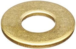 Brass Flat Washer Plain Finish No. 4 Screw Size 0.12" Id 9 32" Od 0.025" Thick Pack Of 100