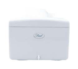 Countertop Folded Towel Dispenser + Refill - White