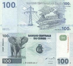 Do Not Pay - Congo 100 Franc 2000-2007 Unc P-92