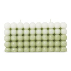 Rectangular Bubble Candle Green Ombre