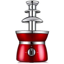 Giantex 3 Tiers Chocolate Fondue Fountain Stainless Steel Heated Home Household Party Electric Chocolate Heated Melting Machine