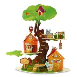 3D Puzzle Jigsaw Educational Brain Teaser Treehouse Assemble Puzzle Toys For Child 45 Pieces