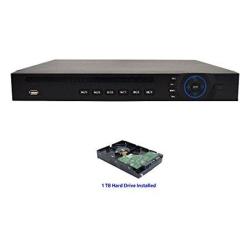 16 Channel Tribrid Security Dvr - Cvi Analog 2XIP - 1080P @15FPS 720P 960H @30FPS - 1TB Hard Drive