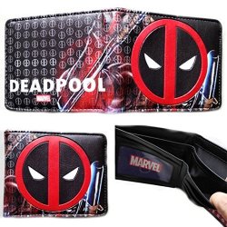 Superheroes Marvel Comics Deadpool Logo Bi-fold Men's Boys Wallet Gift Boxed
