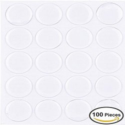 Igogo 100 Pcs Clear Epoxy Stickers Epoxy Adhesive Seal Stickers For Bottle Cap And Pendants 1-INCH
