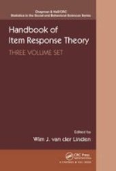 Handbook Of Item Response Theory Three Volume Set Hardcover