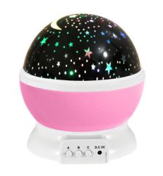 Starry Light LED Projector Star Moon Night -pink