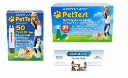 Pettest Advocate Monitoring Glucose Levels - Diabetes Testing Tools - Calibrated For Pets - Bonus Eoutletdeals Pet Towel 50 Test Strips + Safety Lancets