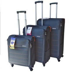 American Tourister Tidal Wave 3 Piece Luggage Spinner Set - Stone Grey