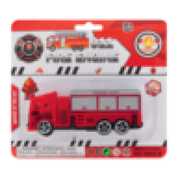 Friction Toy Fire Truck 14CM Assorted Item - Supplied At Random