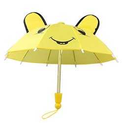 INCH 18 Cartoon Umbrella Accessories For American Girl baby Born Dolls Handmade Yellow