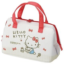 Skater Insulated Coin Type Lunch Bag Hello Kitty Check Pattern KGA1 From Japan