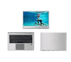 Silver Brushed Aluminum Skin Decal Wrap Skin Case For Lenovo Yoga 910 14" Touch Laptop