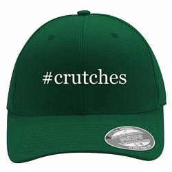 Crutches - Men's Hashtag Flexfit Baseball Cap Hat Forest Large x-large
