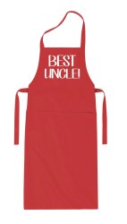 Qtees Africa Best Uncle Red Apron