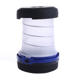 Kangnice Outdoor Ultra-light Collapsible Pop Up LED Camping Travel Lantern Flashlight Blue