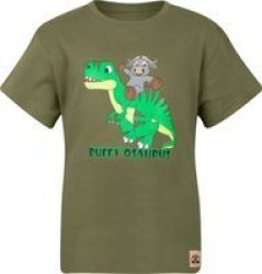 Sniper Africa Buffy O& 39 Saurus Kids Olive T-Shirt