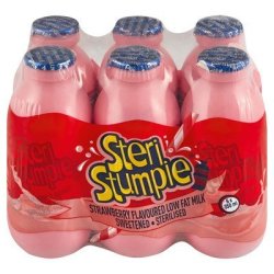 Steri Stumpie Strawberry Flavoured Low Fat Milk 350ML X 6
