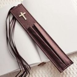 Bible Bookmark With Two Pen Holders In Purple