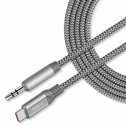 USB C To 3.5MM Audio Cable Imangoo 6.6FT Type C Male To 3.5MM Male Extension Aux Cable Long Braided Cord Headphone Car Stereo Adapter