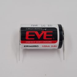 ER14250 Eve 1 2AA 3.6V Lithium With Pins