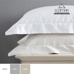 Sheraton Textiles Sheraton - 400TC Egyptian Cotton Oxford Pillowcase Pair In White Standard Size