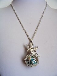 Fairy Angel Caller Chime Ball Pendant And Chain