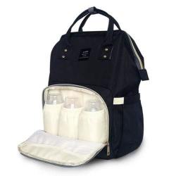 4AKID Black Backpack Baby Diaper Bag