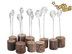 Meste Wooden Card Holders Table Number Stands For Wedding Place Home Party Decorations Pack Of 10