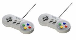 New 2ITEMS Ibuffalo USB Game Pad 8 Button Super Nintendo-style Gray BSGP801GY