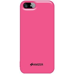 Amzer AMZ94657 Soft Gel Tpu Gloss Skin Fit Case Cover For Apple Iphone 5 Iphone 5S Iphone Se Fits All Carriers - Hot Pink