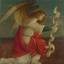 CaylayBrady Oil Painting 'gaudenzio Ferrari - The Annunciation - The Angel Gabriel Before 1511' Printing On High Quality Polyster Canvas 10X10 Inch 25X25 Cm