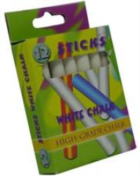 Kids White Chalk Pack Of 12- Non-toxic Non Edible Allows For Smooth Drawing And Writing On Chalk Board Retail Packaging No Warranty  