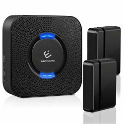 Wireless Door Sensor Chime Elepowstar Door Bell Window Alarm For Office home store business Operate Range 600 Feet With 52 Chimes And 4 Volume Levels Black 2