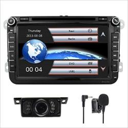 Stereo HD 8 Inch Double 2 Din Gps Navigation DVD Auto Audio Video For Vw Golf Passat Tiguan Polo Jetta Skoda Seat Eos+us