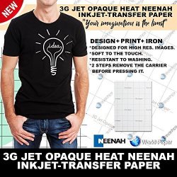 JET-OPAQUE II HEAT TRANSFER PAPER 8.5 X 11 CUSTOM PACK 25 SHEETS