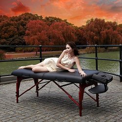 Master Massage 31" Montclair Professional Portable Massage Table Package With Memory Foam Layer -black