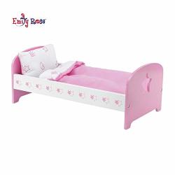 Emily Rose 18 Inch Doll Bed Furniture Doll Bed Includes Matching Doll Pajamas 3 Piece Reversible Doll Bedding Fits 18 American Girl And Journey Girl Dolls