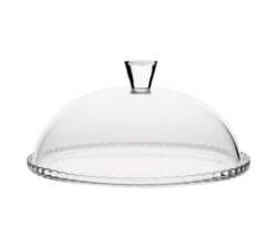 Cake Plate & Dome 32X15CM Clear Glass