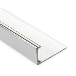 Alco Aluminium Straight Trim Polish Silver 12MM