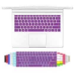 Masino Silicone Keyboard Cover Ultra Thin Keyboard Skin For Microsoft Surface Book Book 2 Silicon Keyboard Skin-purple