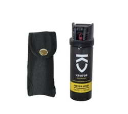 KRATOR Kratos Pepper Spray With Pouch - 60ML - Black Yellow
